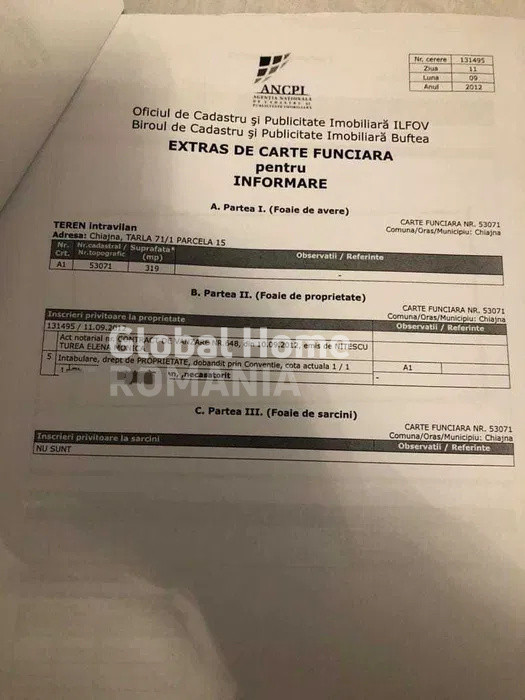 Teren intravilan 400MP | Chiajna |