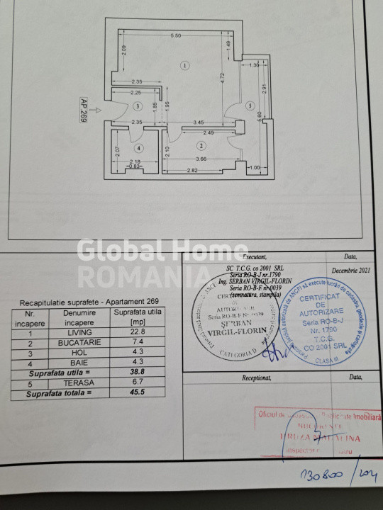 Studio 45 MP | Chitila | Loc de parcare | Mobilat si utilat |
