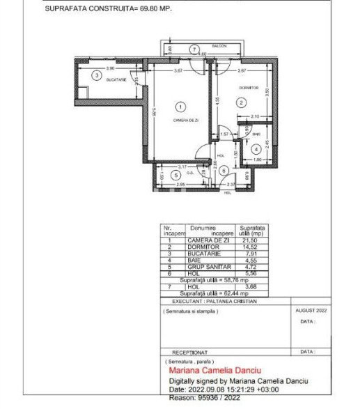 Apartament 2 camere 59MP | Baneasa | Mobilat si utilat | Bloc nou 2022 |