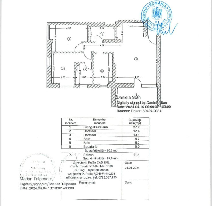Apartament 3 camere 80,6MP | Sisesti | Vedere catre lac |