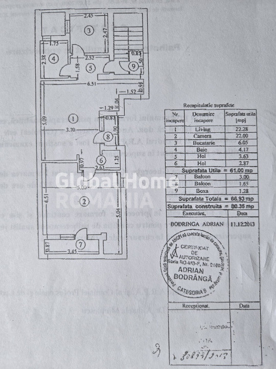 Apartament 2 cam 61MP | Bucurestii Noi | Finisaje si mobilier Rovere |